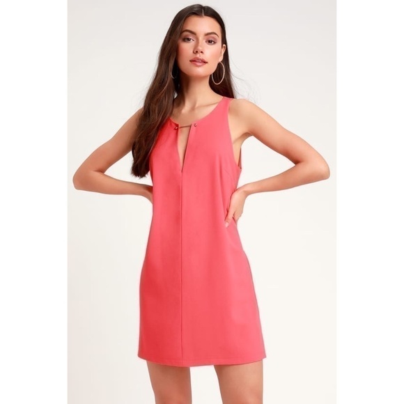 Lulu's Dresses & Skirts - Lulus Cheyanne Coral Cute Casual Flowy Shift Dress